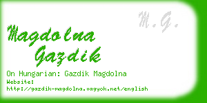 magdolna gazdik business card